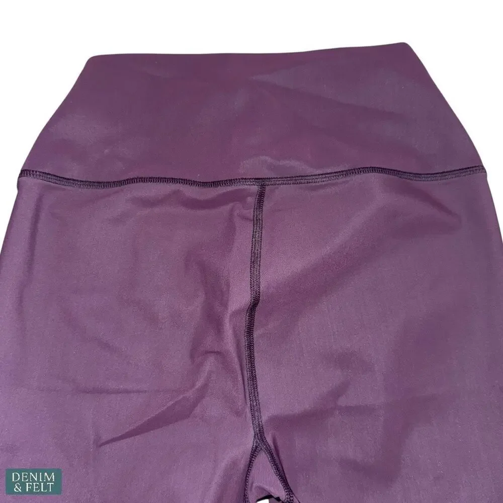NEW Alo Yoga High-Waist Ripped Leggings Purple Workout Gym Lounge‎ Pants Size SM